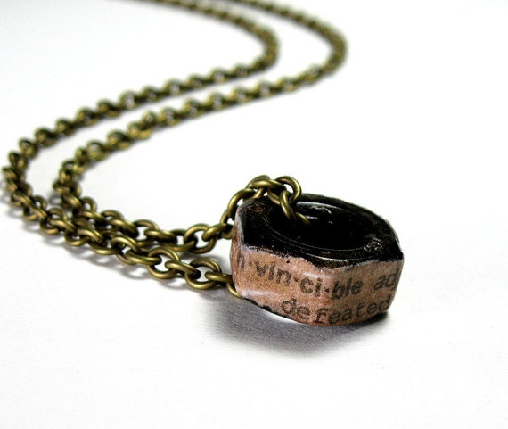 Industrial Chic Hex Nut Necklace Vintage Style by jewelrybyNaLa