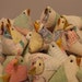 Upcycled Old Quilt Chick Pincushion or Basket Filler. Recycled. Repurposed. Made from Old Quilt.