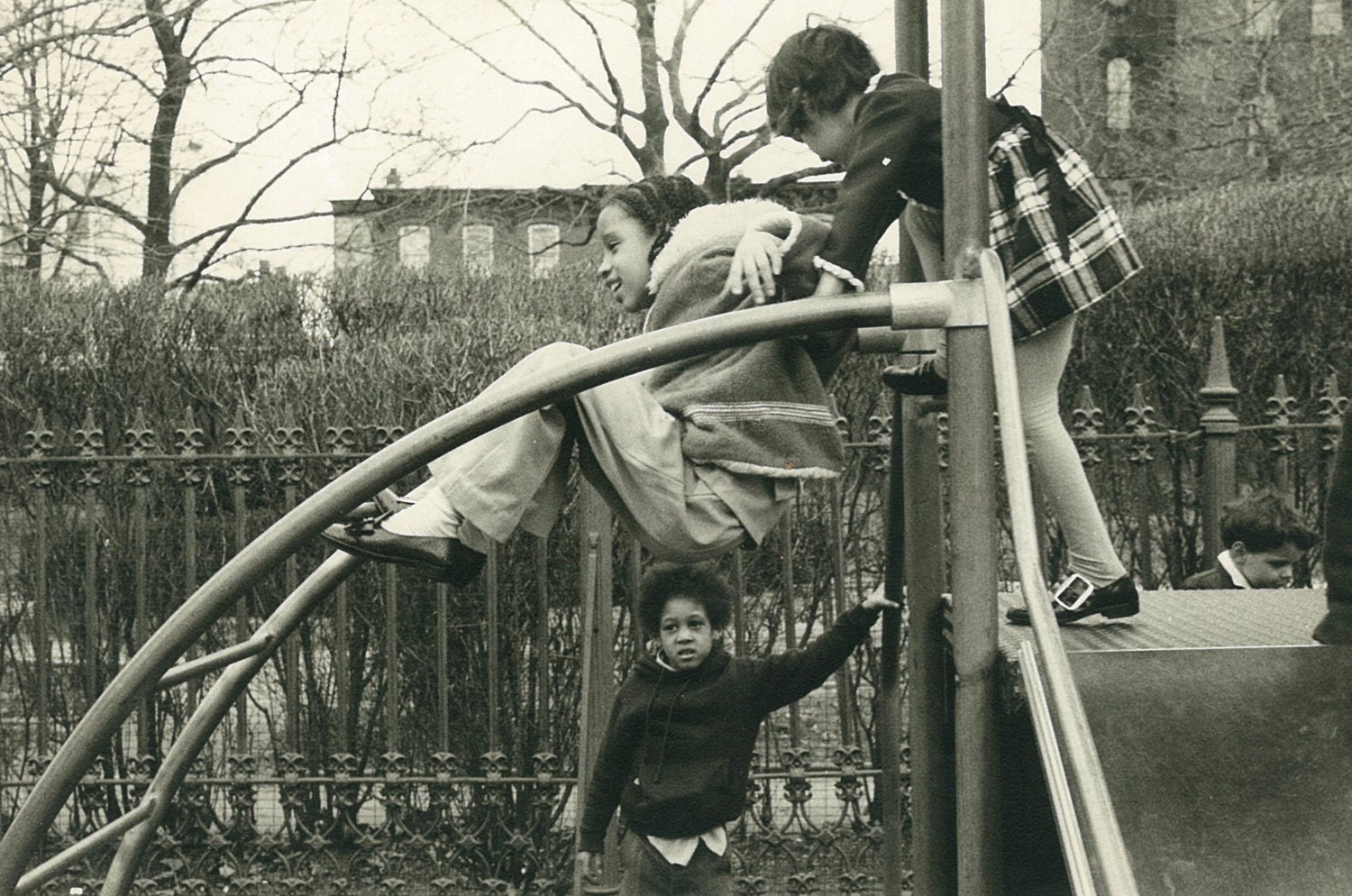 Kids playing 8x10 Black and White Photograph