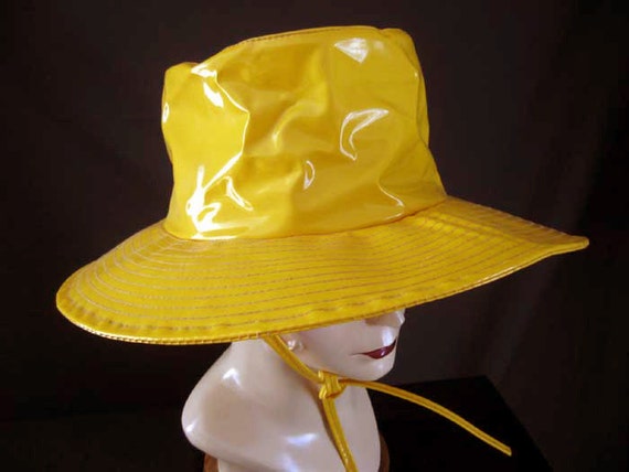 yellow slicker rain hat