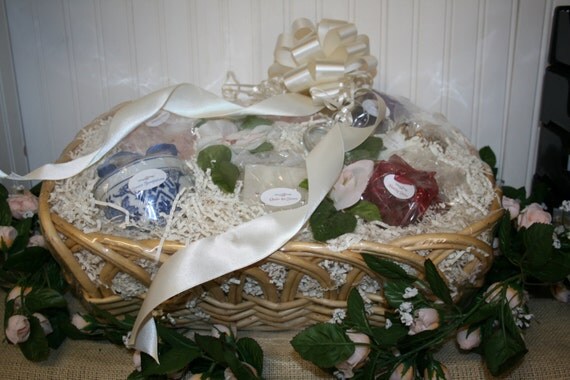 Bridal Candle Basket - Gift Basket with Candle Poem - Bridal Shower or ...