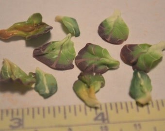 1/12 scale lettuce leaves, red leaf lettuce or green leaf lettuce