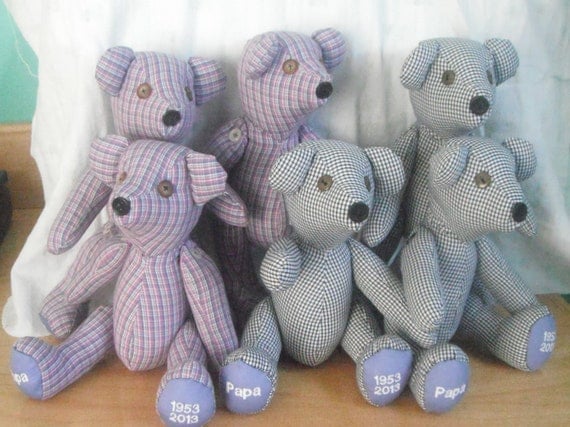 memory bears made from shirts