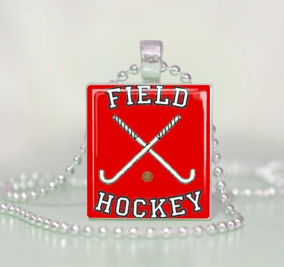 Items similar to I Love Heart Field Hockey Scrabble Tile Pendant