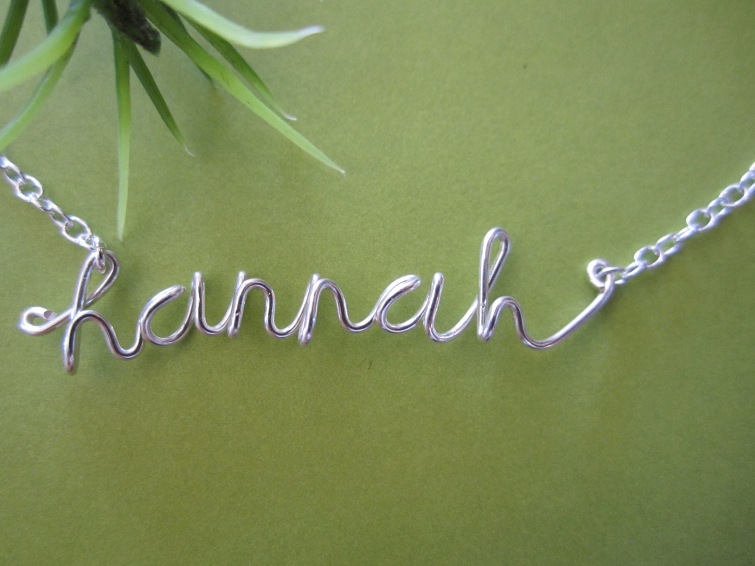 Personalized Wire Name Necklace handmade sterling by J4Jennifer