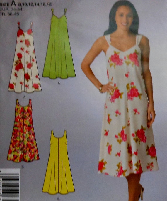 Summer Dress Sewing Pattern UNCUT Simplicity by latenightcoffee