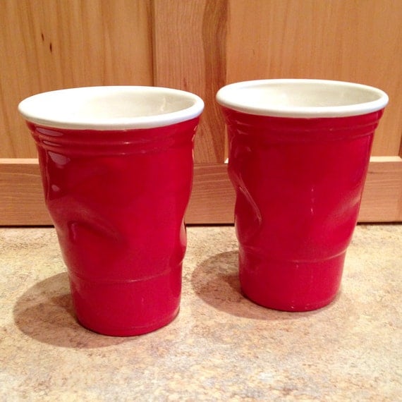 stacking red solo cups
