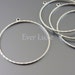 4 Abstract circle hoop pendants, matte silver round pendants, jewelry supplies / craft supplies / findings 1440-MR (matte silver, 4 pieces)