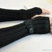 Arm Warmer Fingerless Glove Black