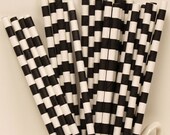 SAILOR STRIPED BLACK Paper Straws, 25 Straws, Black Tie, Bachelor, Party, Dinner, Business, Meeting, Graduation Anniversary, Retro, Weddings Il_170x135