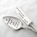 Hand stamped Teaspoon & Butter Knife - A nice cup of tea and..a slice of hot buttered toast - From Goozeberry Hill