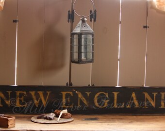 Early looking Antique Primitive NEW ENGLAND Wooden Sign
