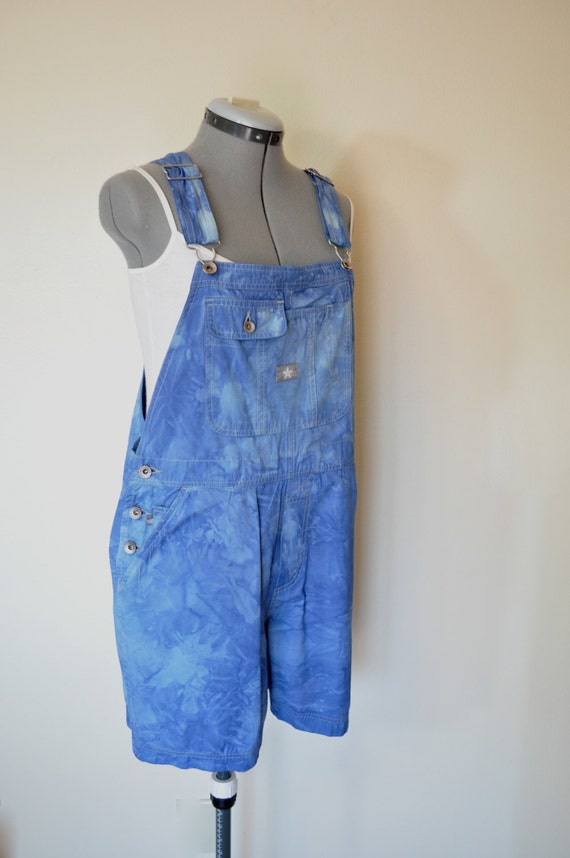Blue Bib OVERALLS Hand Dyed Blue Old Navy Cotton Overalls