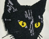Large Black Cat Patch