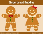 Gingerbread Buddies Clipart - Digital Clip Art Graphics for Personal or Commercial Use Il_170x135