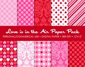 Love is in the Air Digital Printable Paper Pack - For Commercial or Personal Use Il_170x135