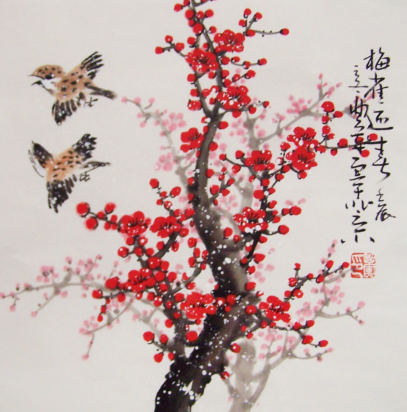 Cherry Blossom paintings Original chinese painting oriental