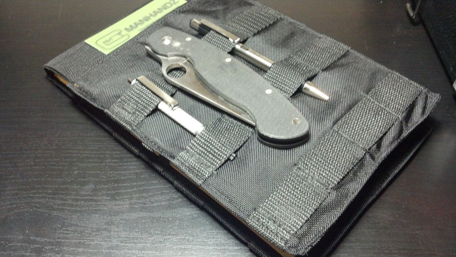 Tactical Steno Pad Cover Black with Molle bing