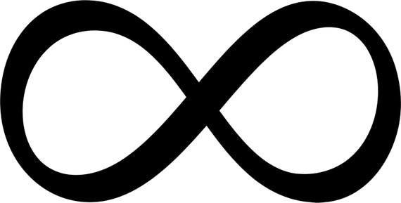 Infinity Symbol 56x28 Vinyl Wall Lettering Words Quotes Decals