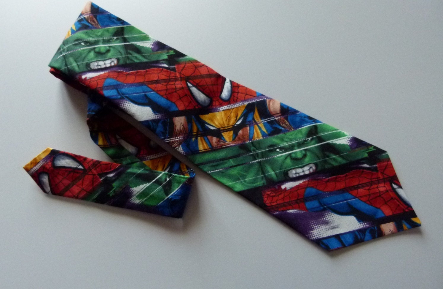 Ready to ship Superhero Ties Men's Necktie slashed