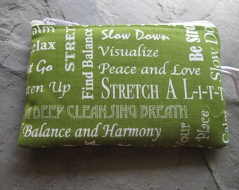 relaxing words padded makeup jewelry bag