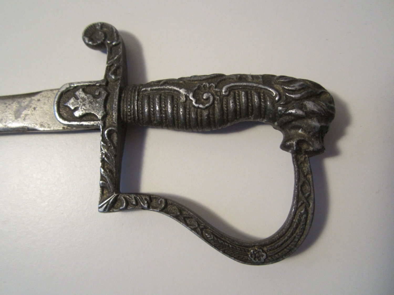 Vintage Sword Letter Opener with Lion's Head