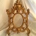 Antique Brass Regency Oval Standing Picture Frame