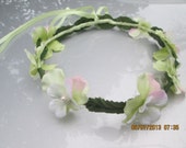 Flower girl hair wreath -  whimsical hair wreath - hippie hair wreath - floral head wreath - floral crown