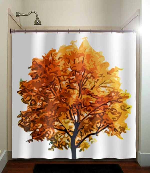 fall colors autumn tree shower curtain bathroom by TablishedWorks