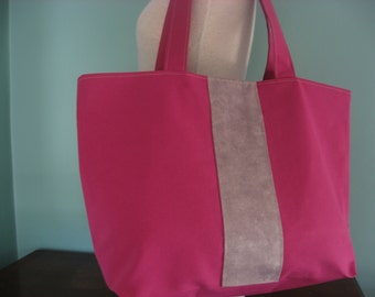 Extra Large Tote, Beach BAG, Diaper BAG, Travel BAG, Knitting Bag, Weekend Bag, Work Bag, Pink