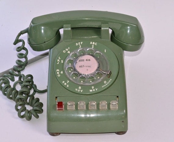 Vintage Green Bell Telephone Multi Line General Electric