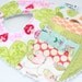 Baby Girl Bib- AMELIA- on white chenille- limited edition- ready to ship