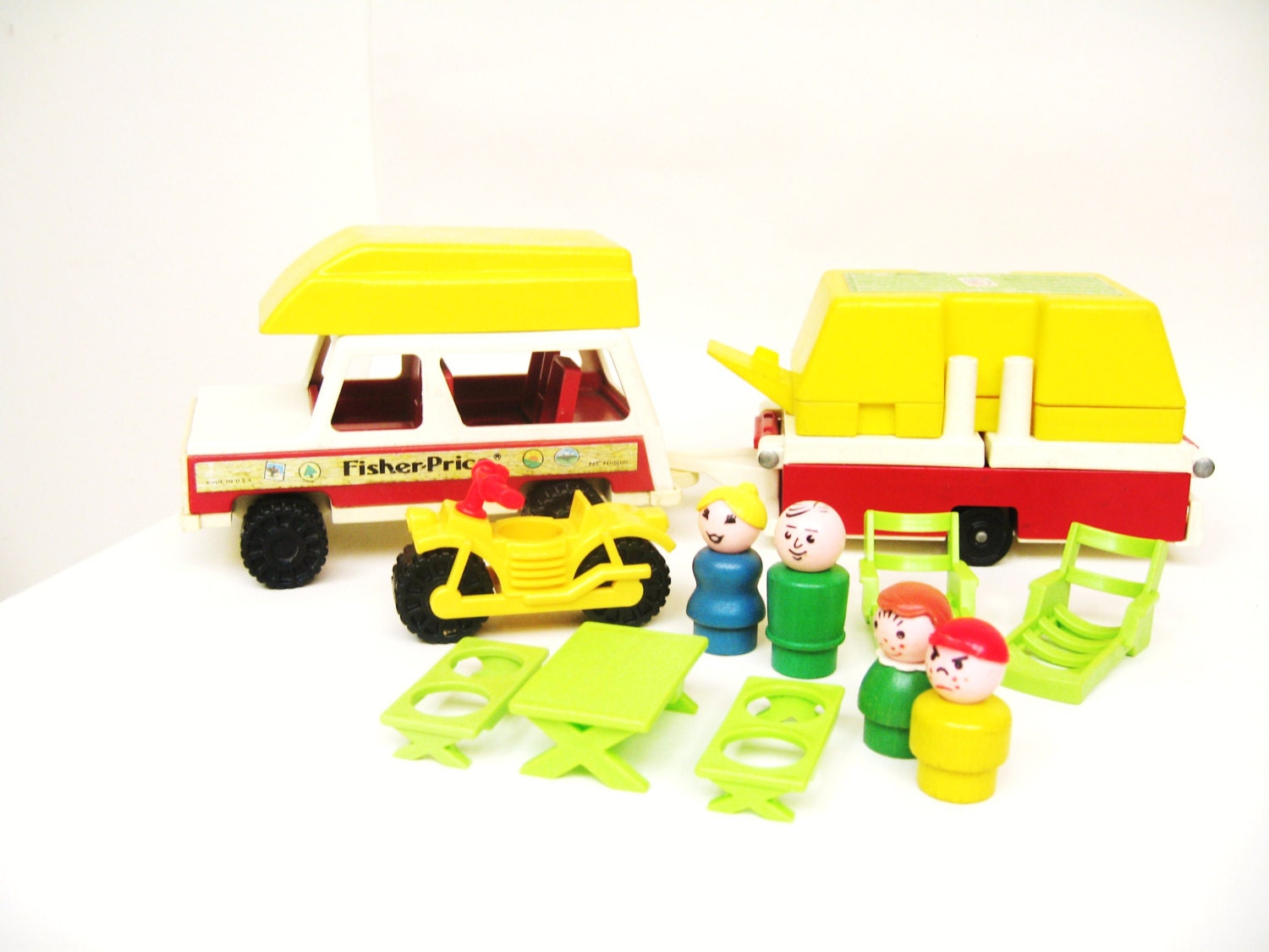 Vintage Fisher Price Pop Up Camper Set