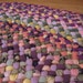 RESERVED for Amy Kimball Grape, Coral Pink Area Braided Rug from recycled cotton