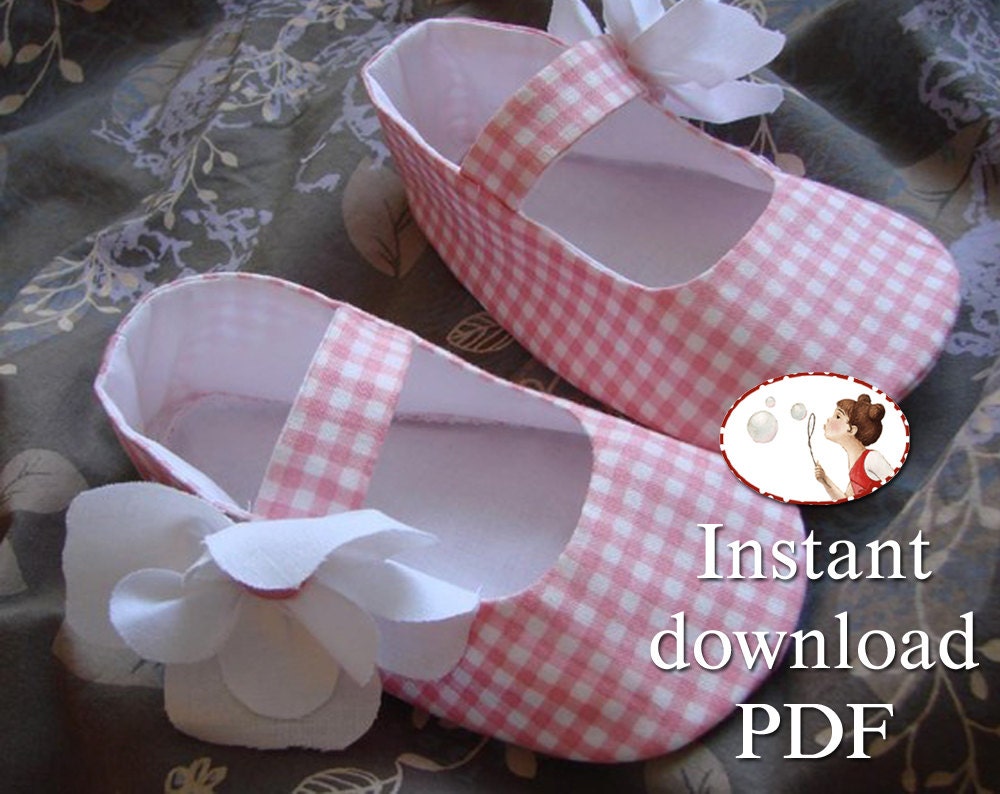 Easy Baby Shoes Sewing Pattern PDF Printable Tutorial 