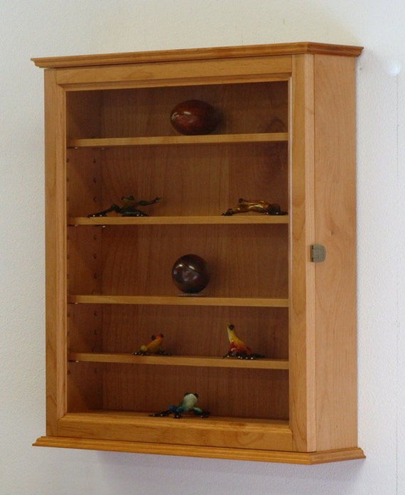 Curio Wall Display Hardwood