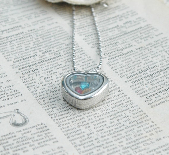 Heart Memory Locket Necklace Stainless Steel Locket With