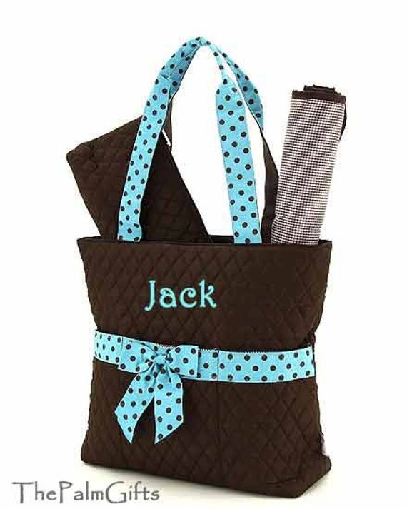 Items similar to Monogrammed Diaper Bag for Boys Personalized Diaper