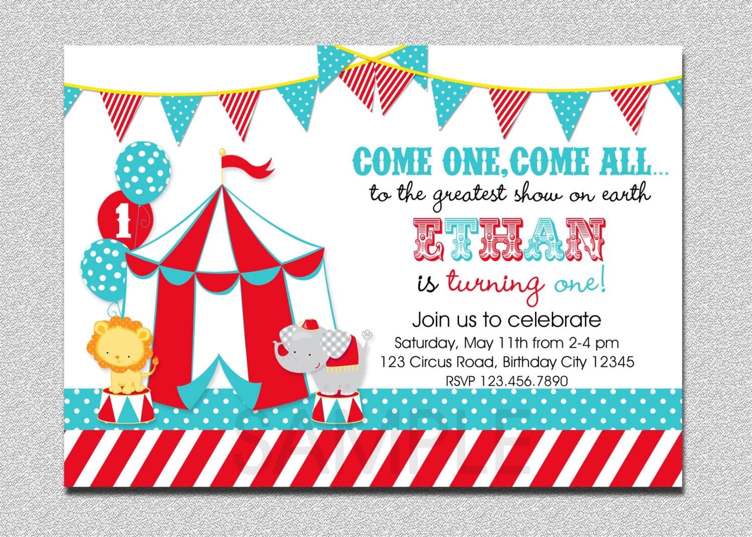 Birthday Carnival Invitations 7