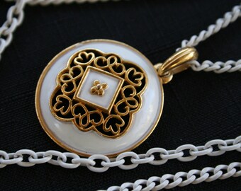 1970's Three-Chain Necklace w/ Unique Charm
