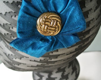 The RUBY - blue headpiece, blue fascinator, blue hair clip, blue hair piece