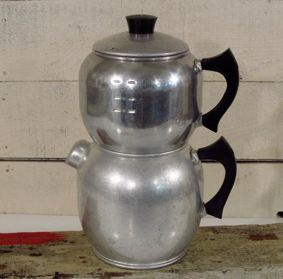 Items similar to Vintage Aluminum West Bend Kwik Drip Coffee Maker Pot ...