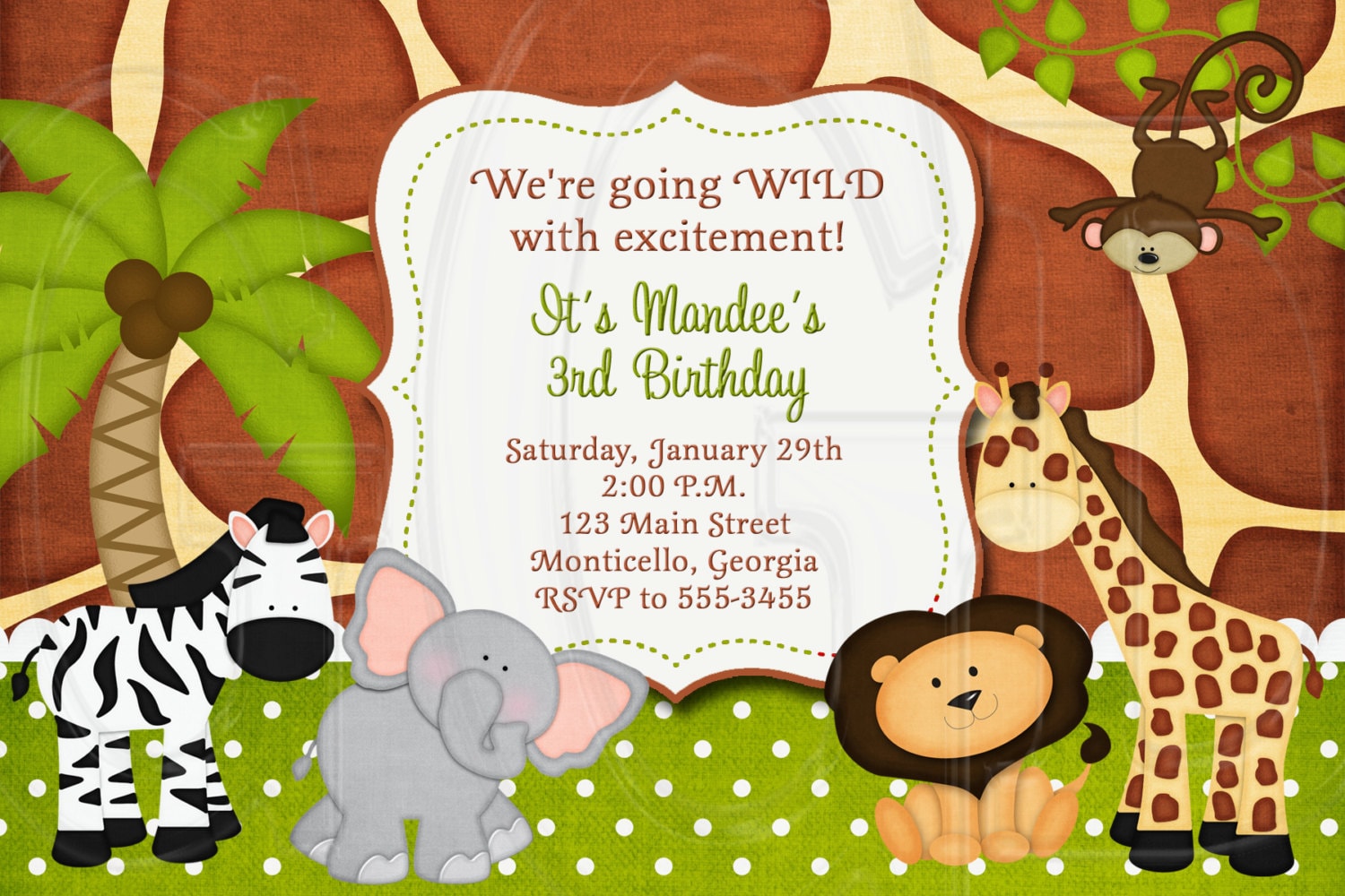 Safari Party Invitations 5