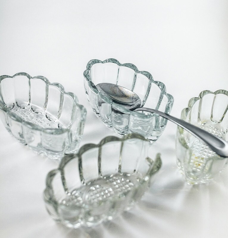 Vintage Crystal Spoon Fork Flatware Rests Elegant Wedding Buffet Table
