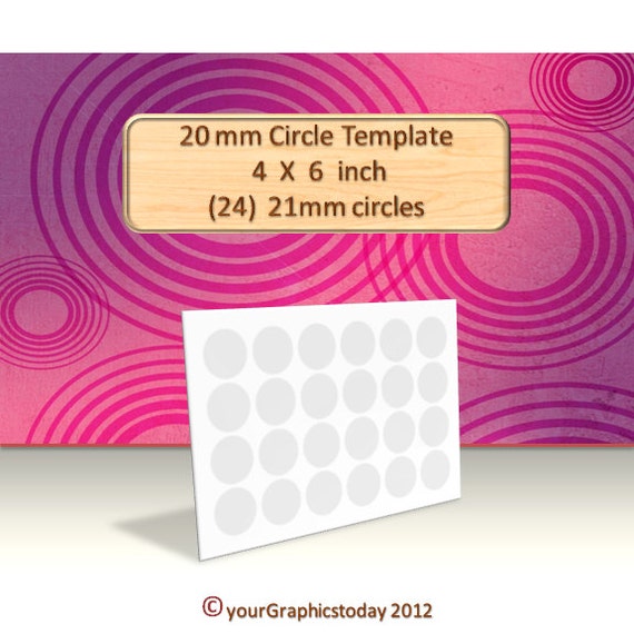Items similar to 20 mm Circle Template - png - psd - template for ...