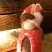 ON SALE- Waldorf Peg Doll, Bunny Gnome, Rabbit, Easter gift, Easter basket, Spring, pink, coral, brown, off white