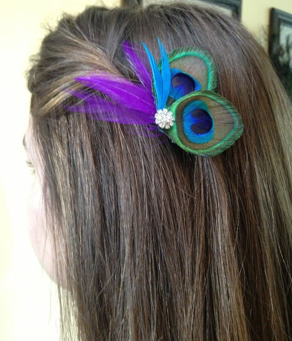 Peacock Wedding-Peacock hair-piece-Customize to your colors