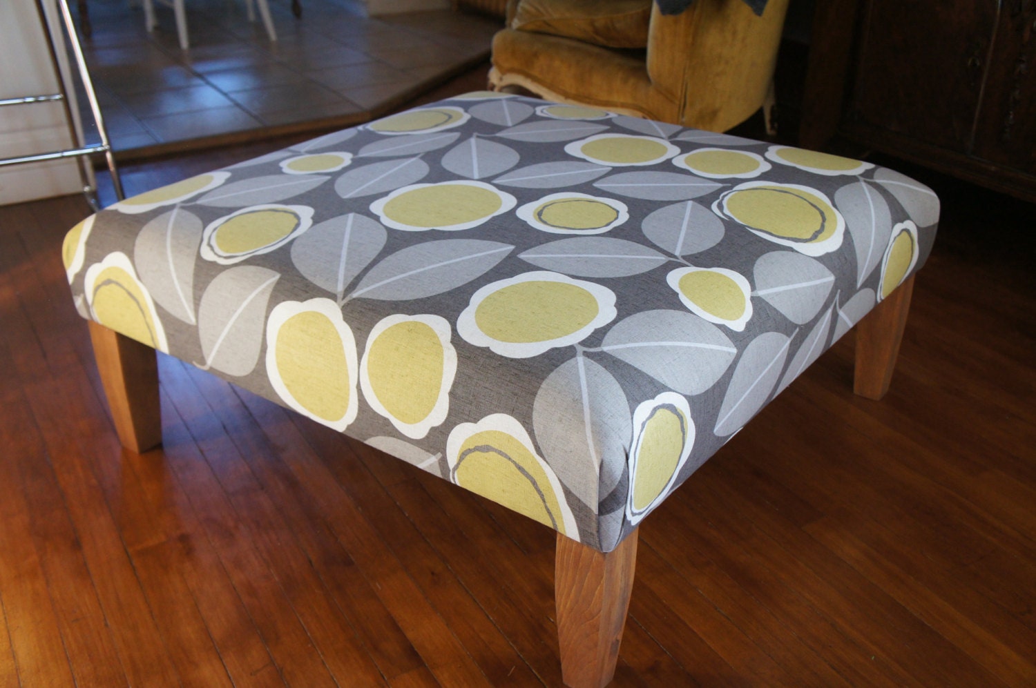 Custom Handmade Upholstered Ottoman/Coffee table 36 x by HAWThome
