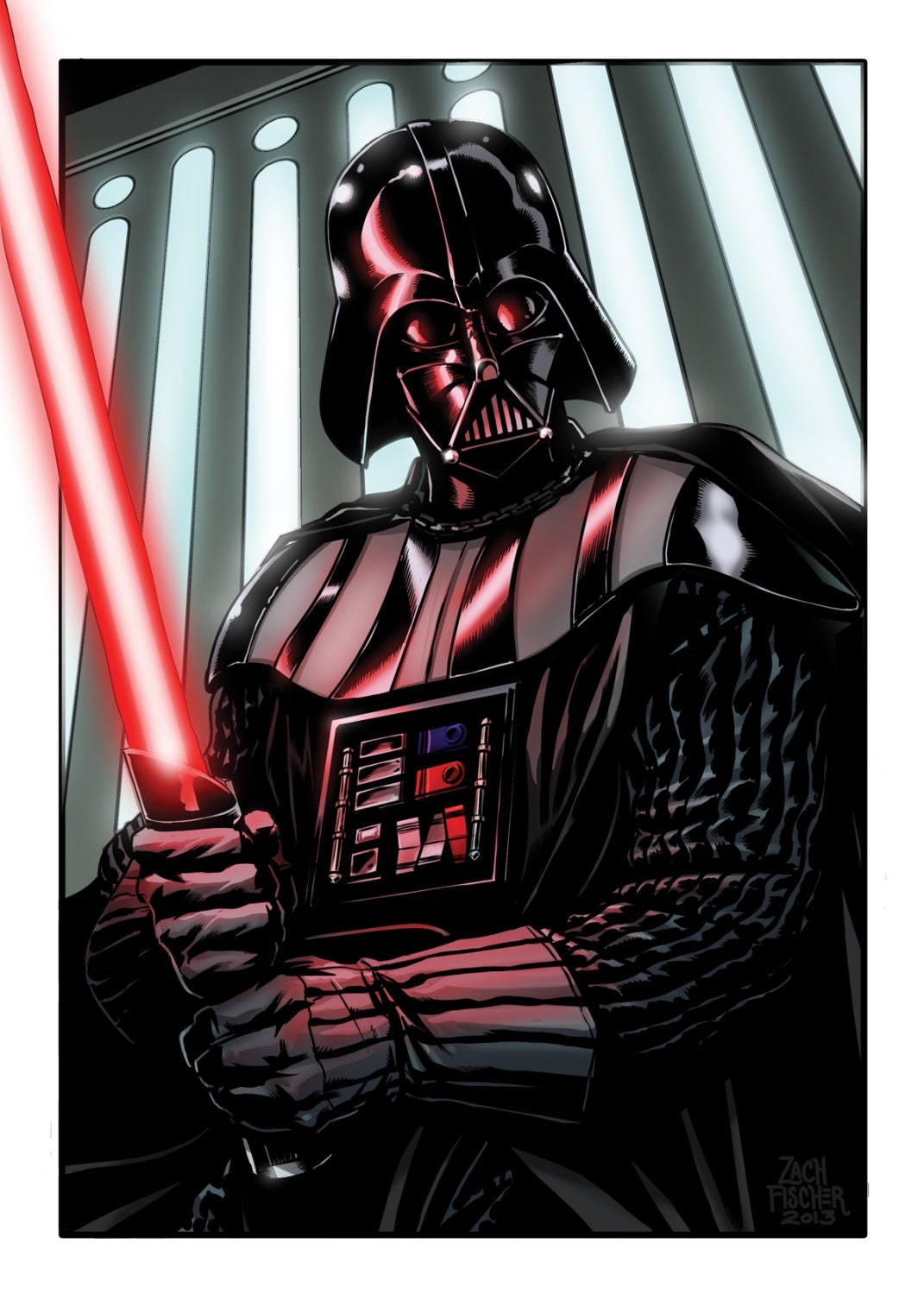 11 X 17 Darth Vader Print By Zachfischerart On Etsy 