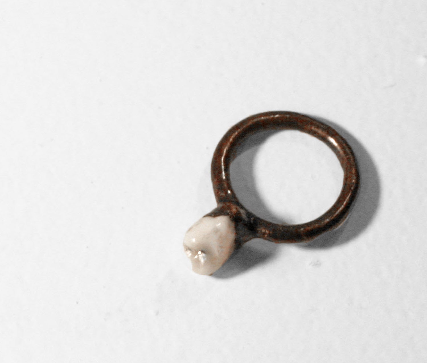 Copper Bicuspid Ring // Human Tooth Weird Ring Oddity